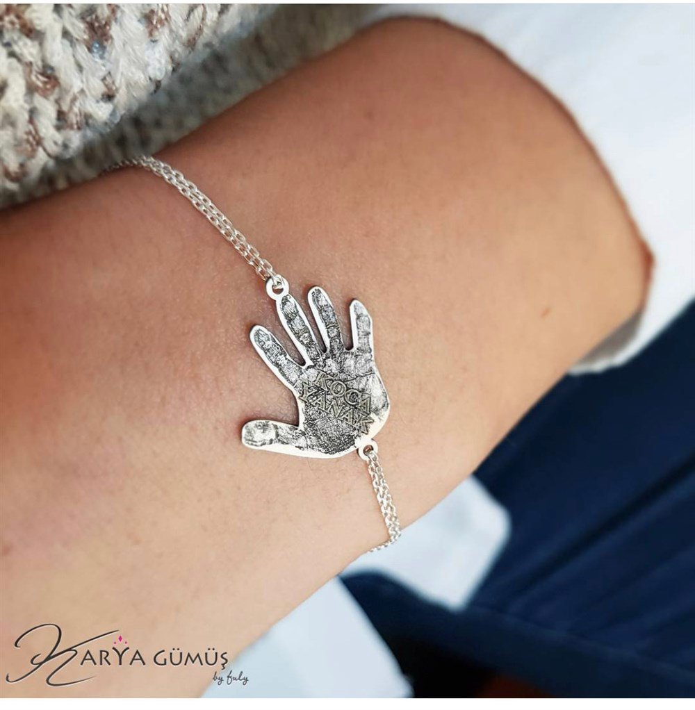 El İzi Gümüş Bileklik