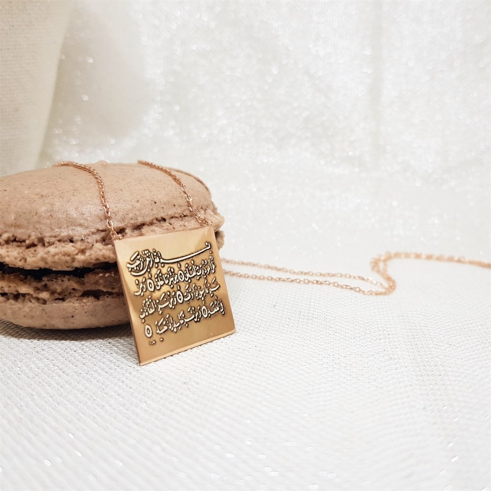 FELAK NAS DUALI GÜMÜŞ PLAKA KOLYE