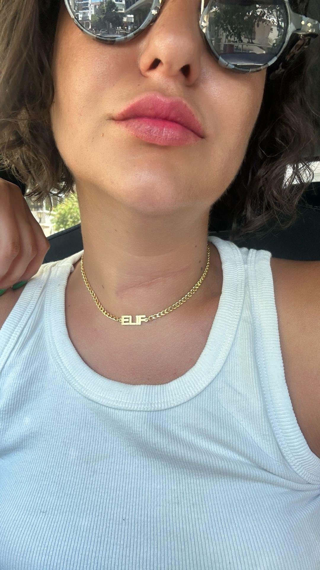 Gurmet Zincir İsim Gümüş Kolye