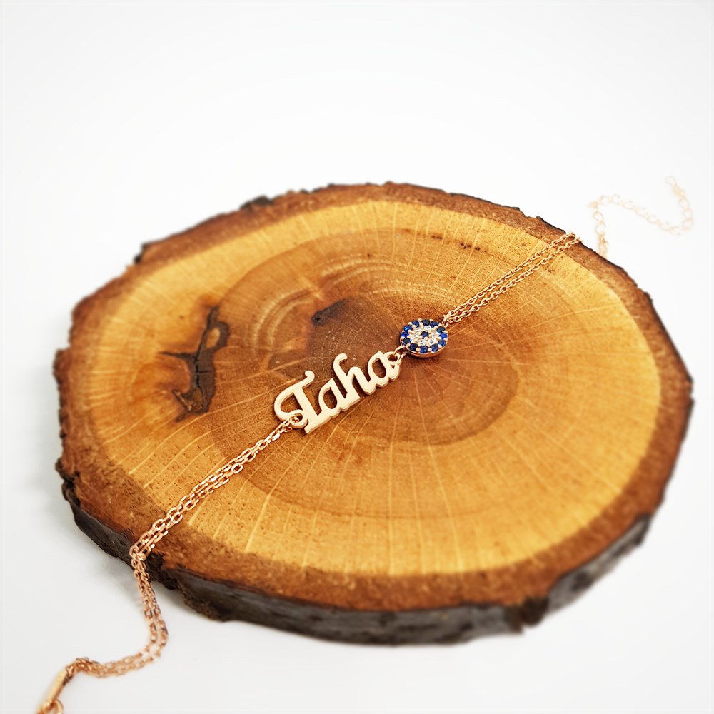 İSİM NAZAR BONCUKLU GÜMÜŞ BİLEKLİK