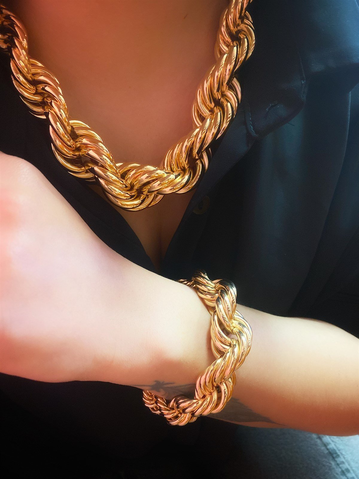 Kalın Burgu ByFuly Kolye Bileklik Set 