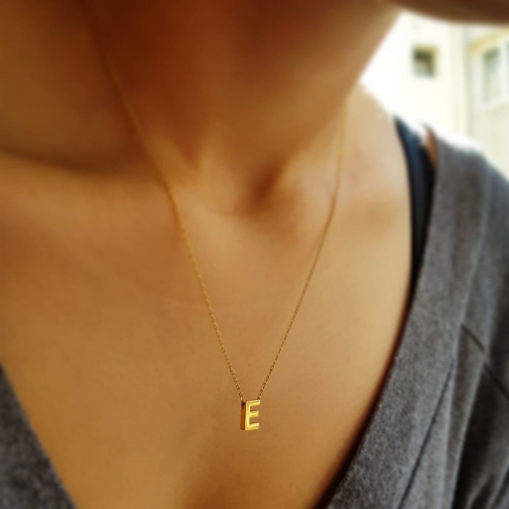 KALIN HARF GÜMÜŞ KOLYE