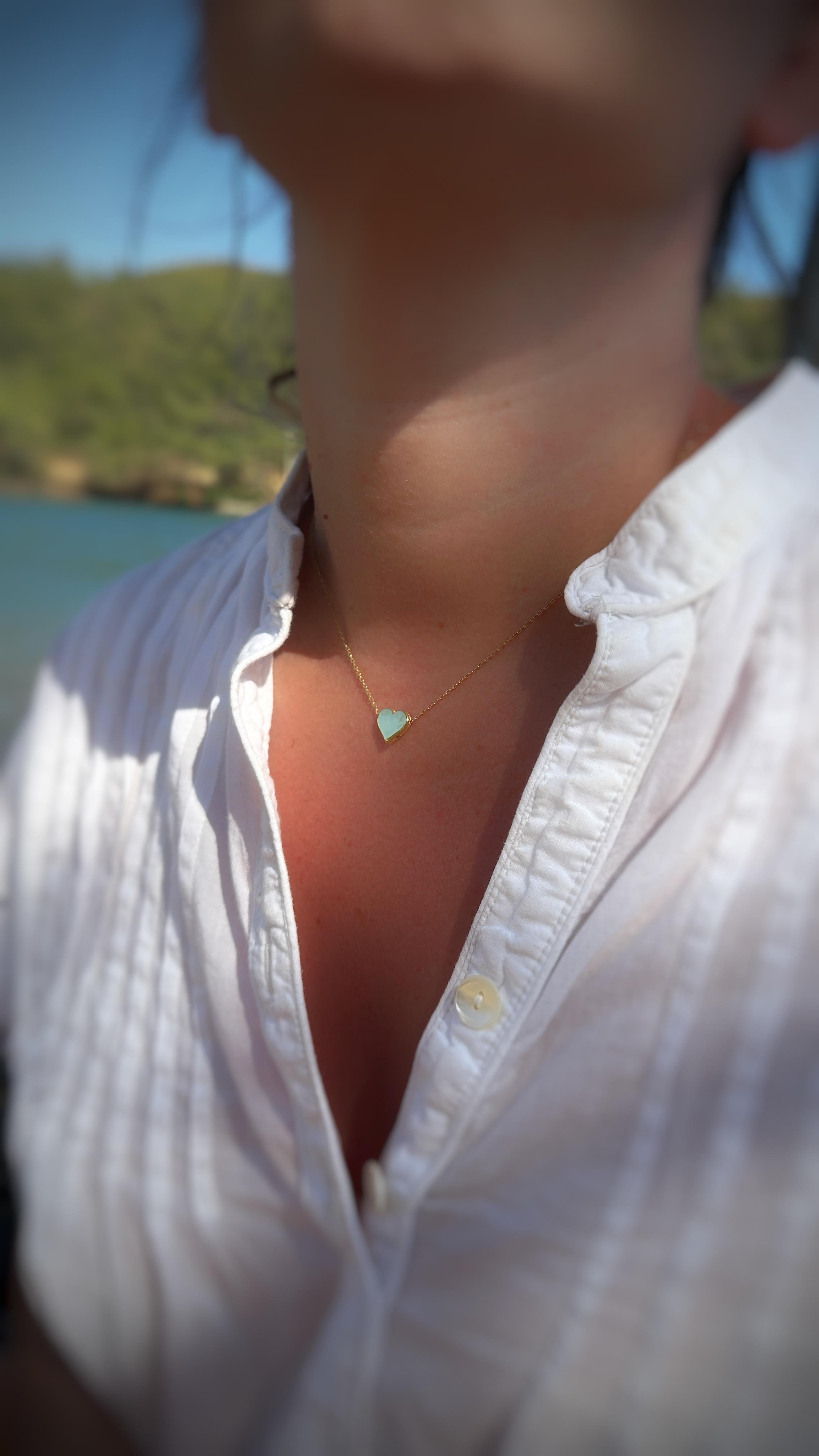 Kalın Kalp Gümüş Kolye