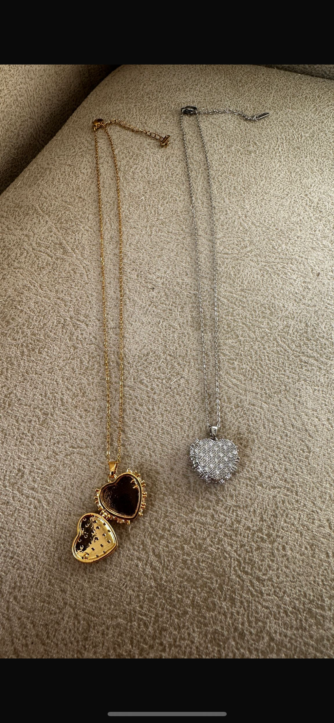 Kapaklı Zirkon Taşlı Kalp Kolye