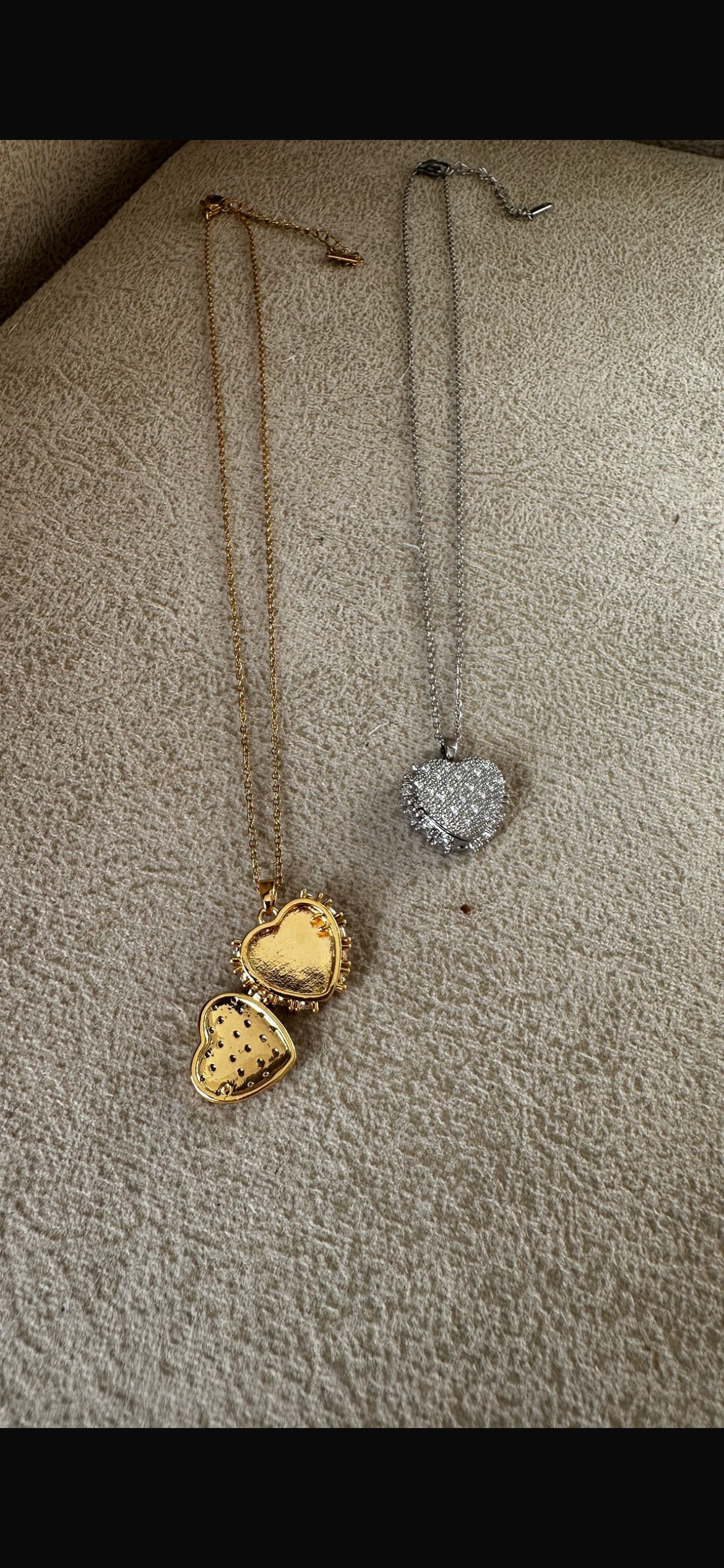 Kapaklı Zirkon Taşlı Kalp Kolye