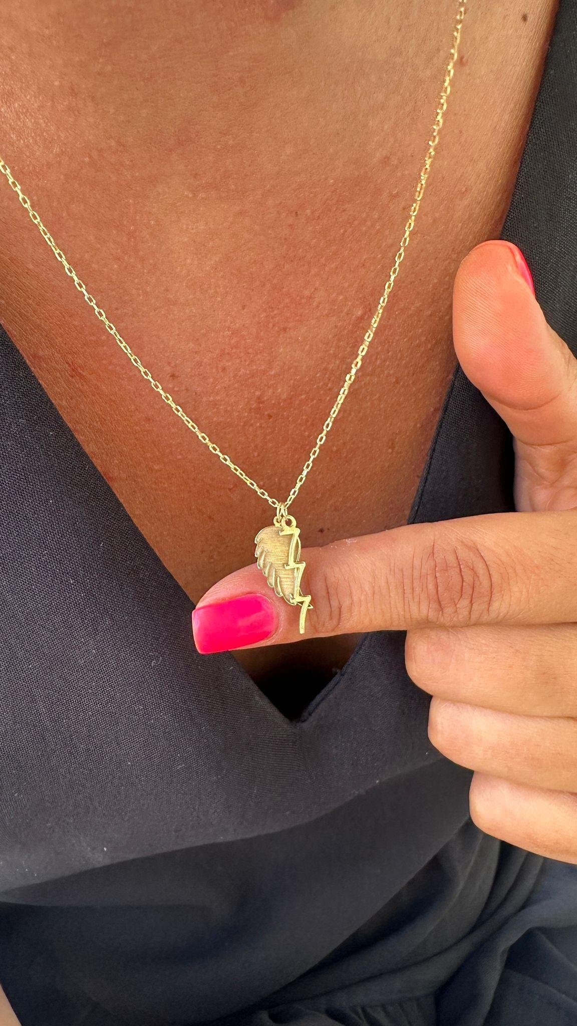 Melek Kanadı Detay 777 Sayı Sekans Gümüş Kolye