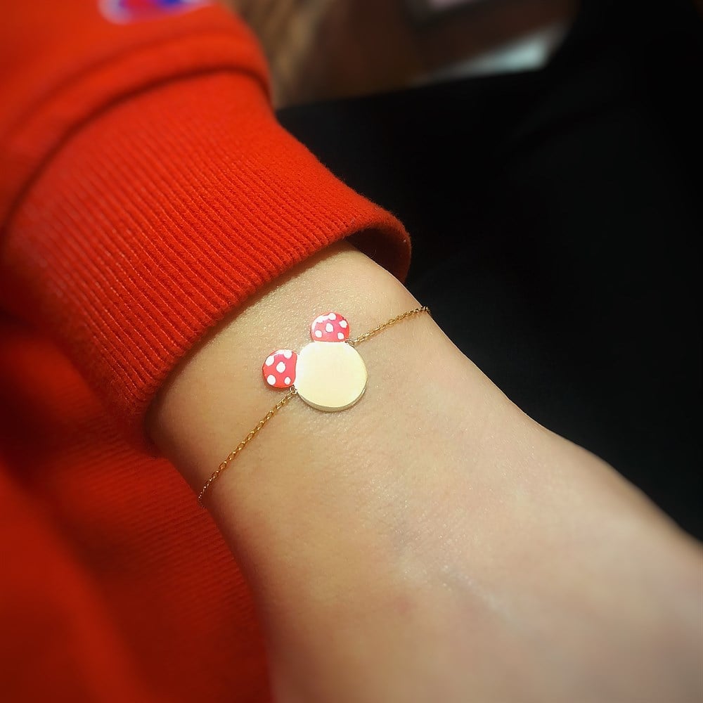 Mickey Gümüş Bileklik