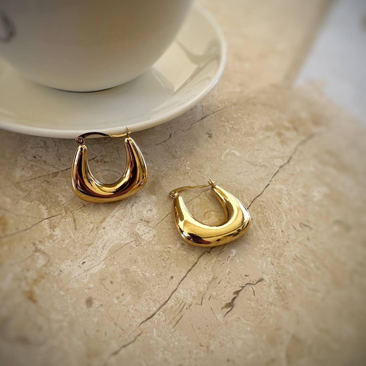 Nostalji Kare Halka Byfuly Küpe 