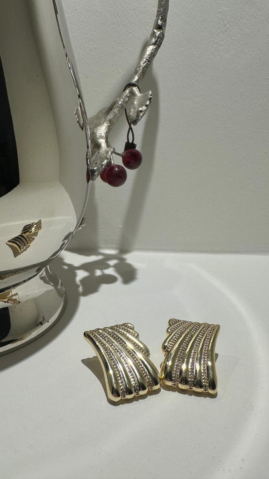 Orjinal Marka Zirkon Taşlı Çoklu Damla Küpe