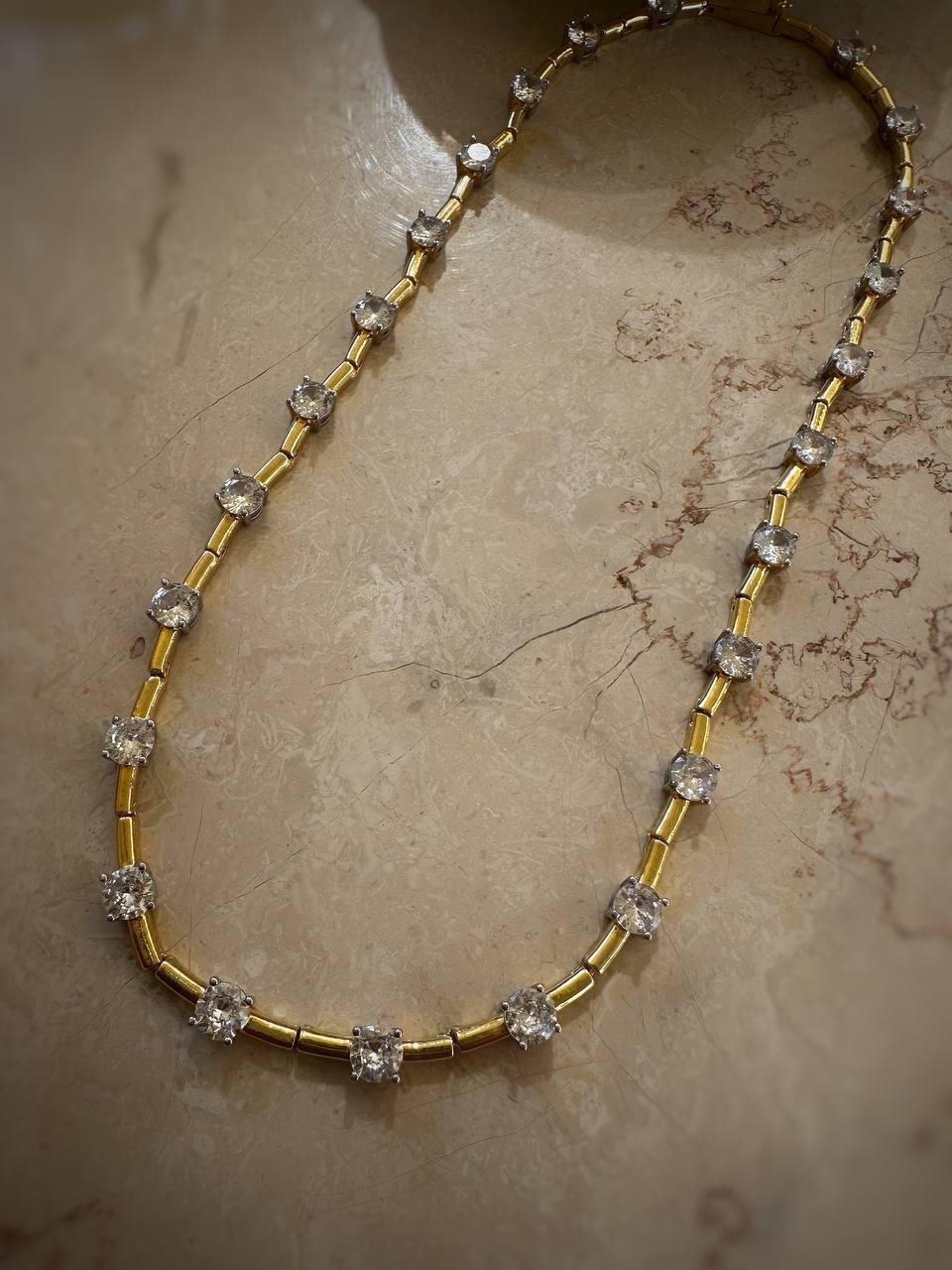 Özel Seri Zirkon Taşlı Çubuk Çelik Kolye