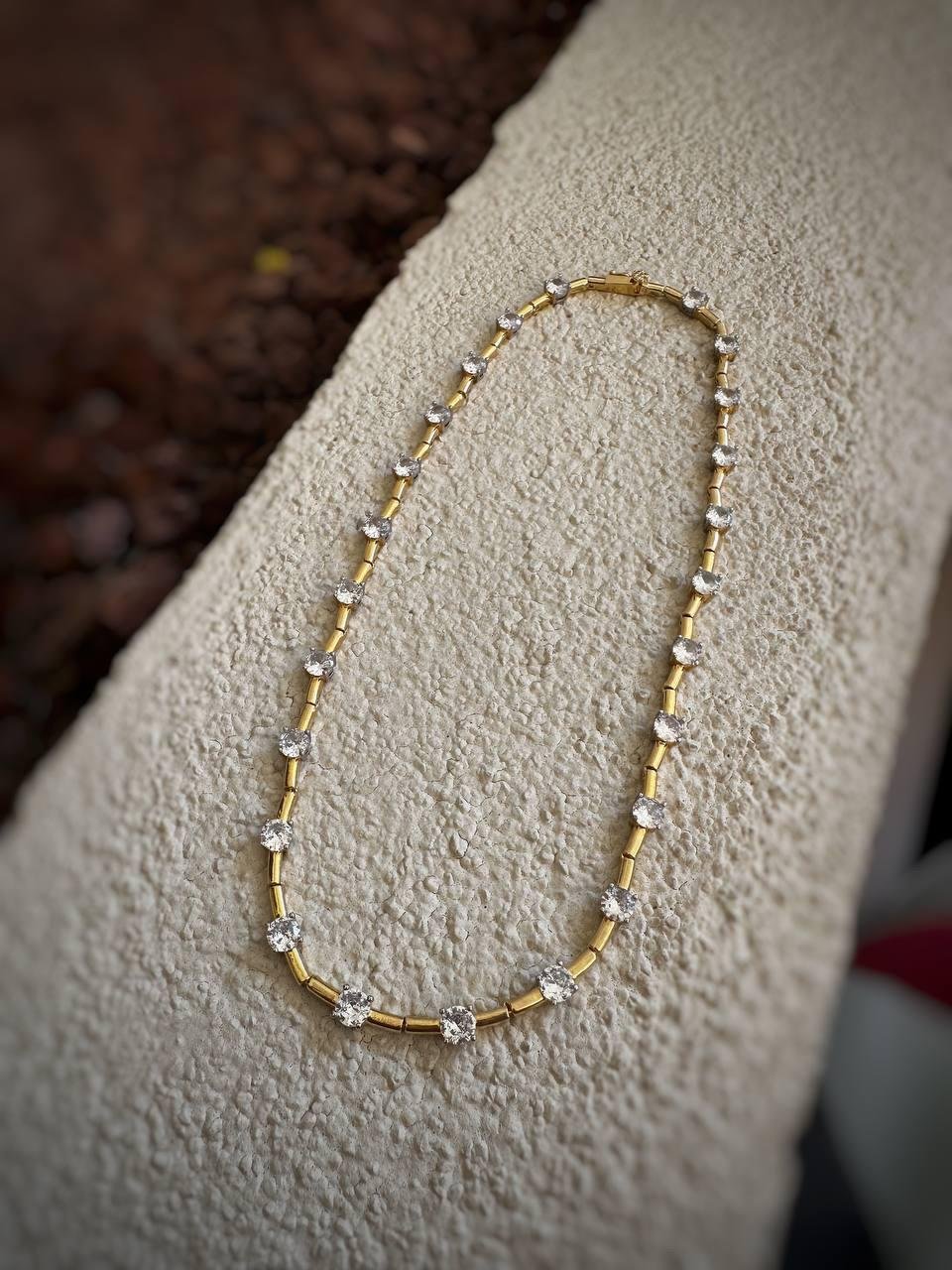 Özel Seri Zirkon Taşlı Çubuk Çelik Kolye