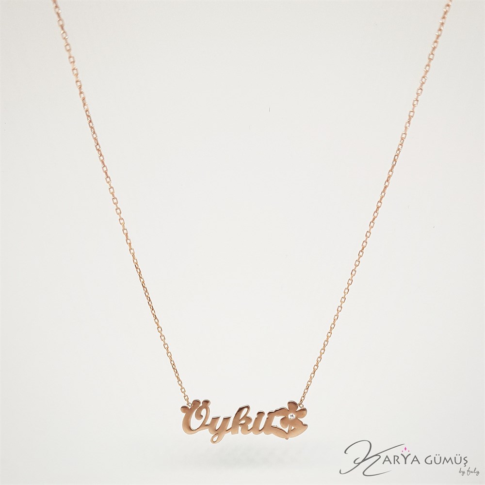 PAPATYA İSİM GÜMÜŞ KOLYE