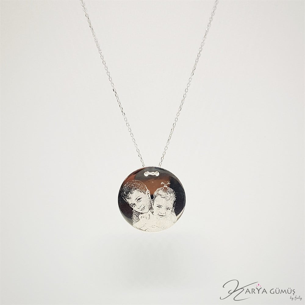 RESİMLİ PLAKA GÜMÜŞ KOLYE