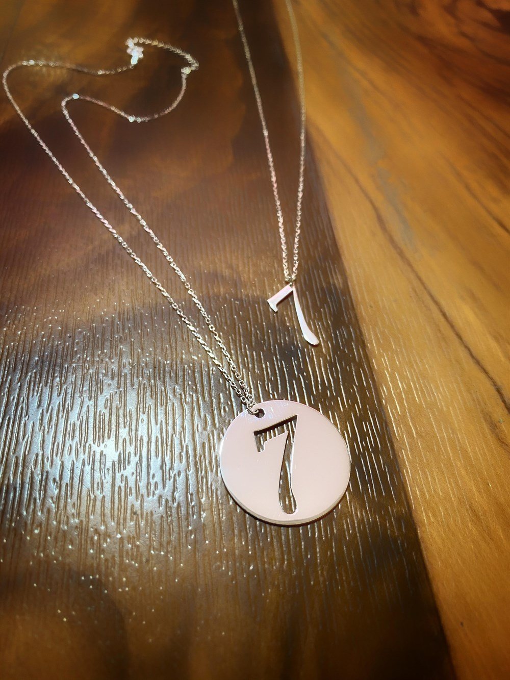 Sevgili Kombin Uğurlu Sayı Gümüş Kolye