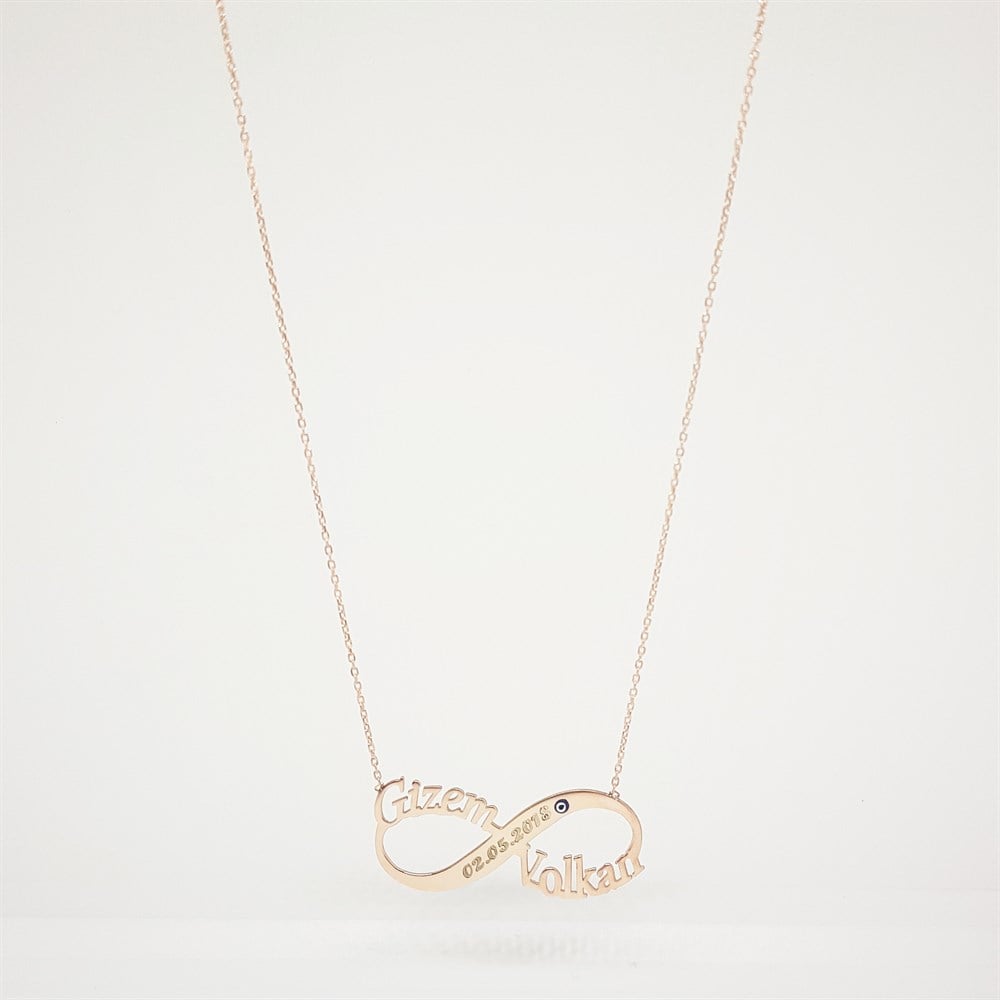 SONSUZLUK İSİM TARİH GÜMÜŞ KOLYE