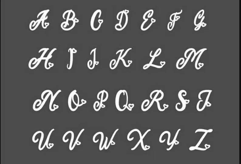 Tasarım Harf Kalp Gümüş Kolye