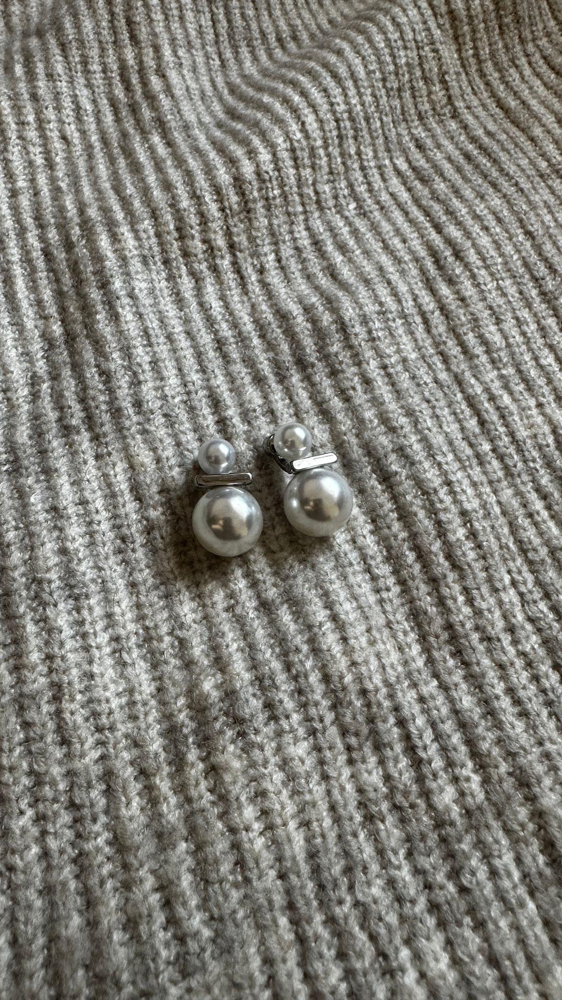 Tasarım İkili İnci Küpe