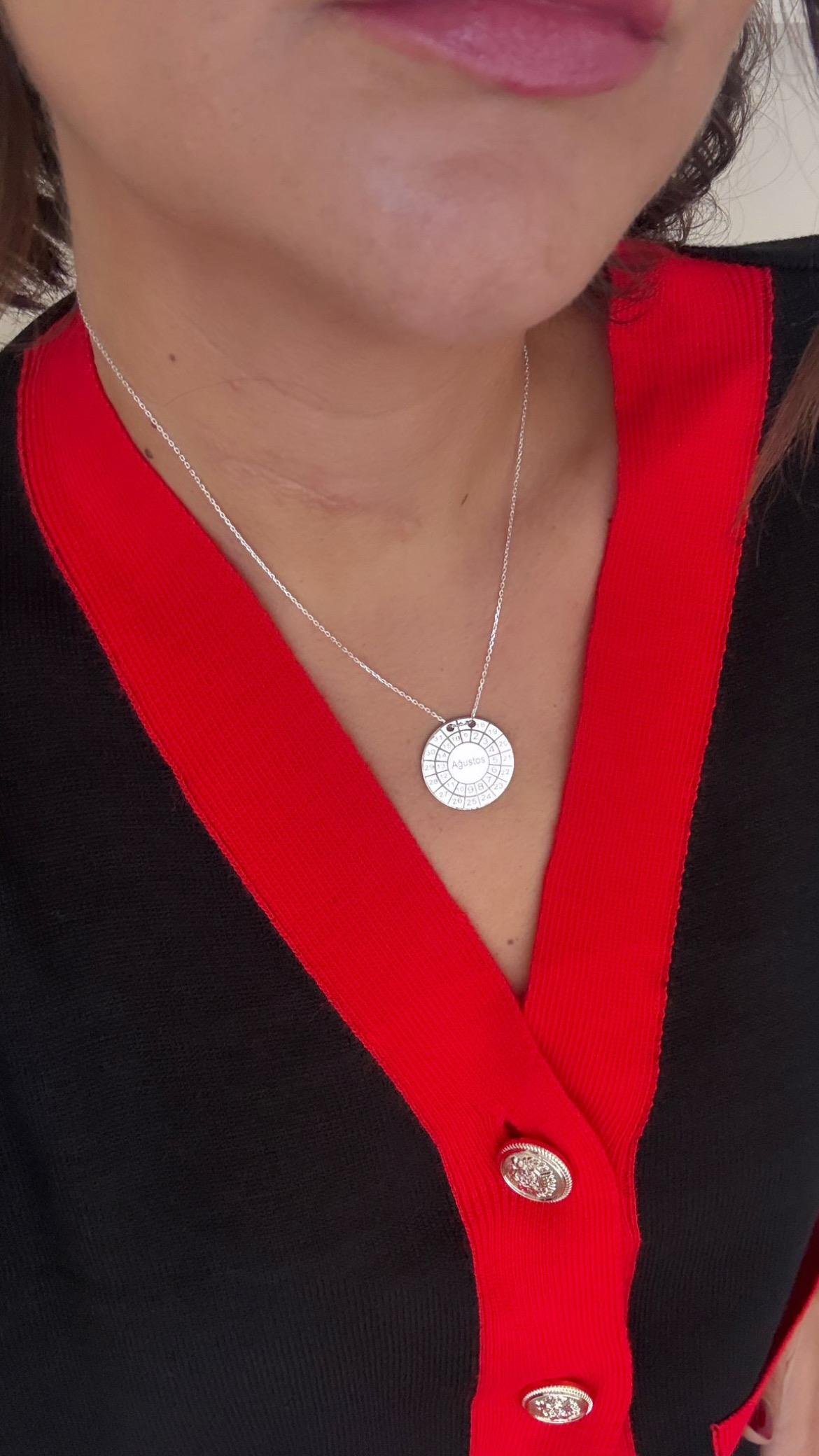 Tasarım Takvim Gümüş Kolye