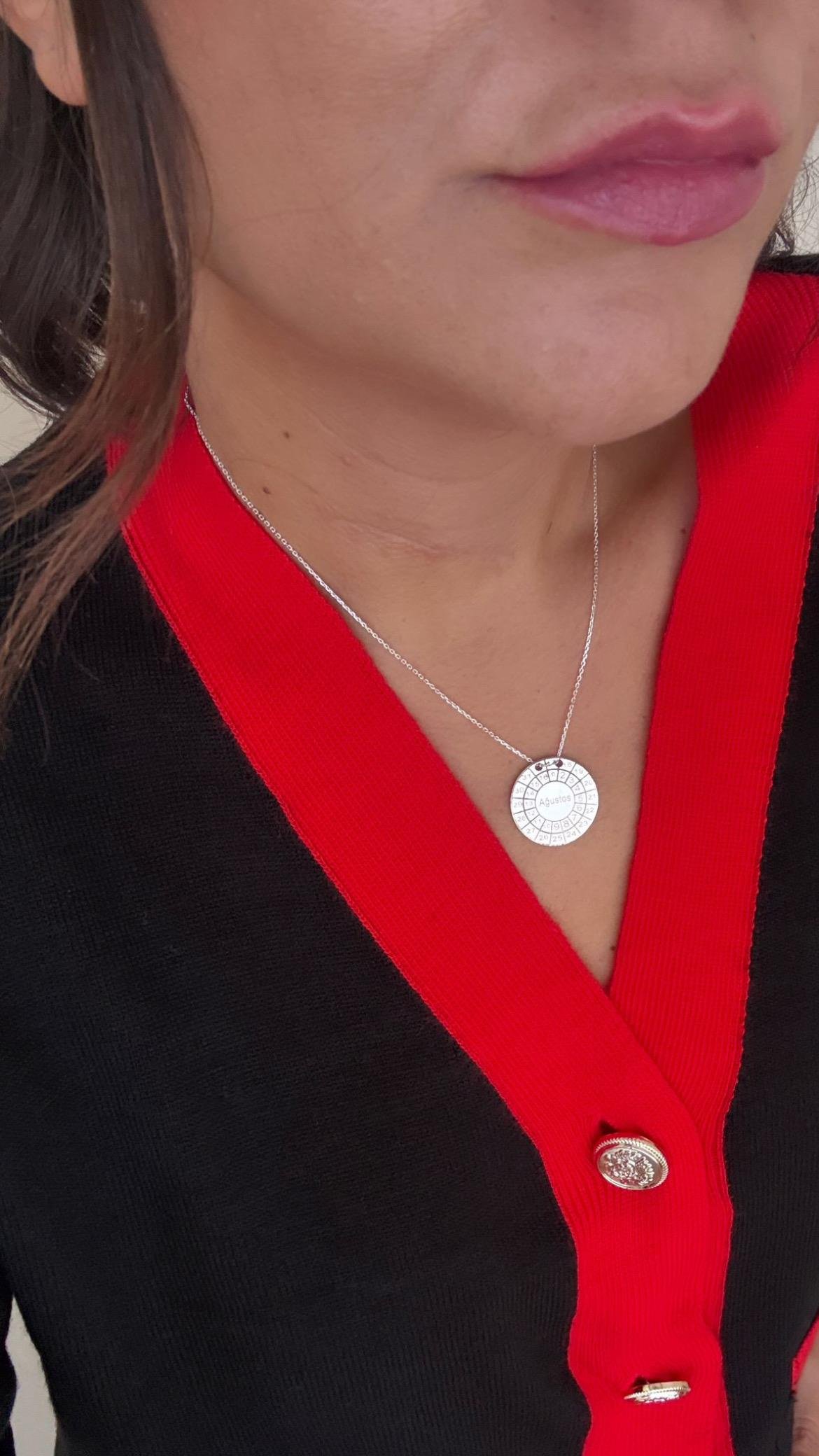 Tasarım Takvim Gümüş Kolye