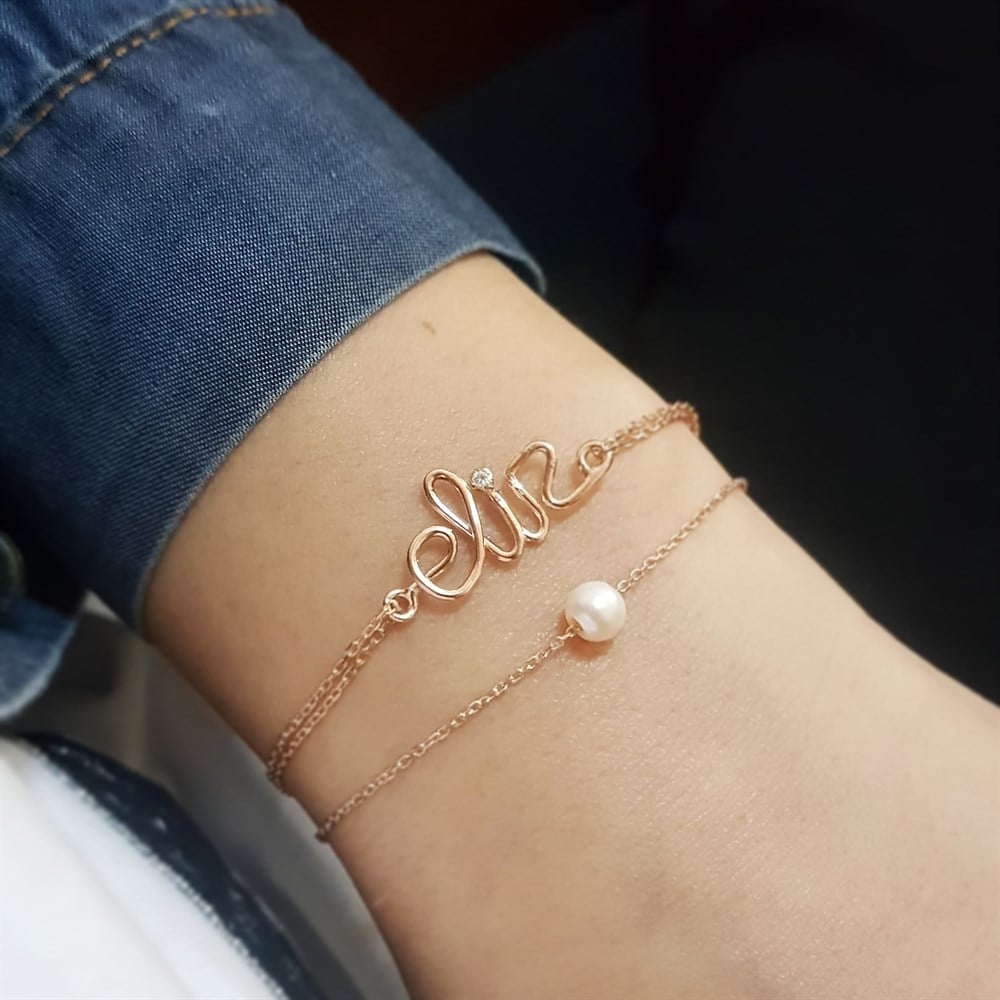 TEL BÜKME İSİMLİ GÜMÜŞ BİLEKLİK