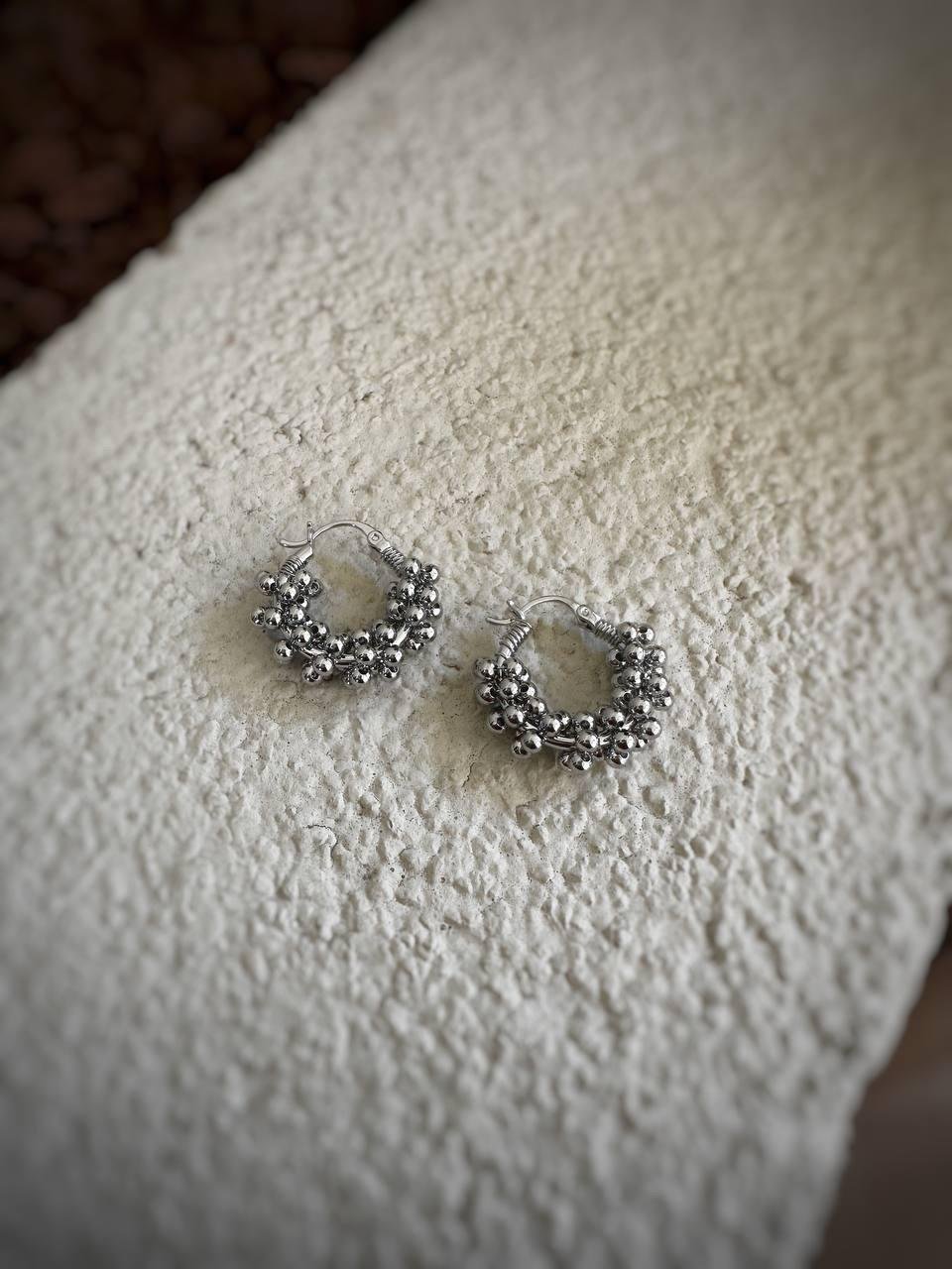 Top Top Halka Çelik Küpe