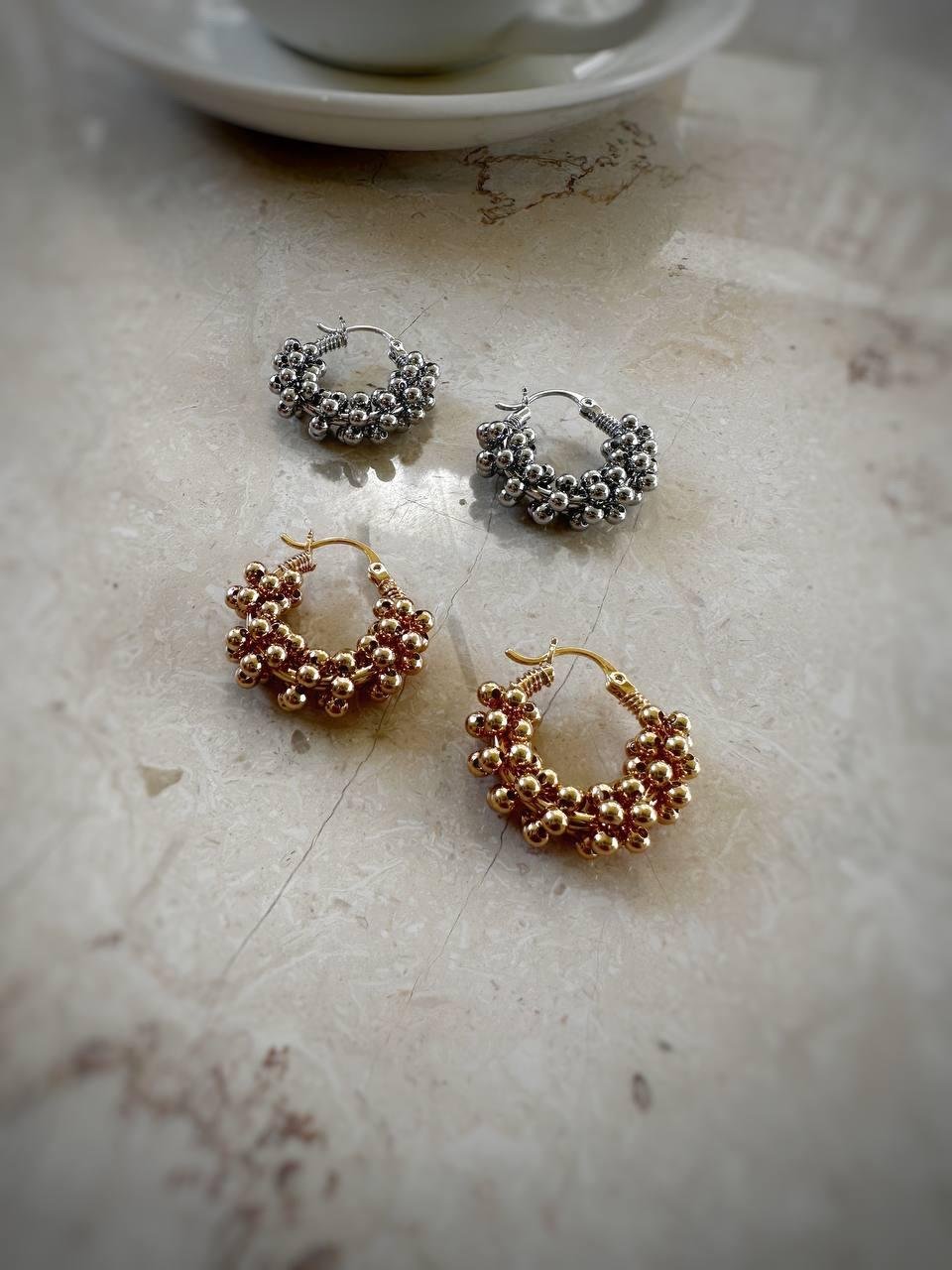 Top Top Halka Çelik Küpe