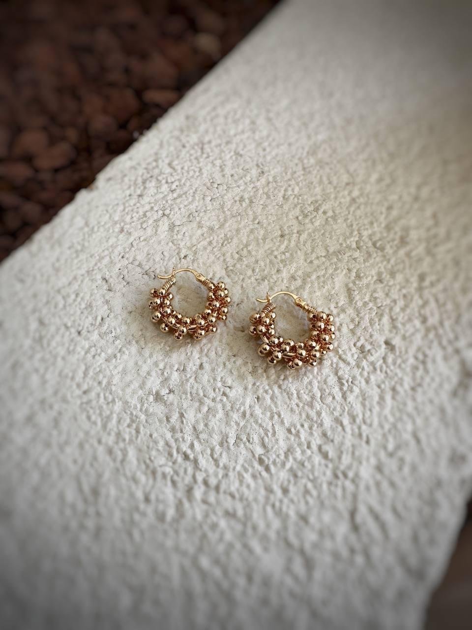 Top Top Halka Çelik Küpe