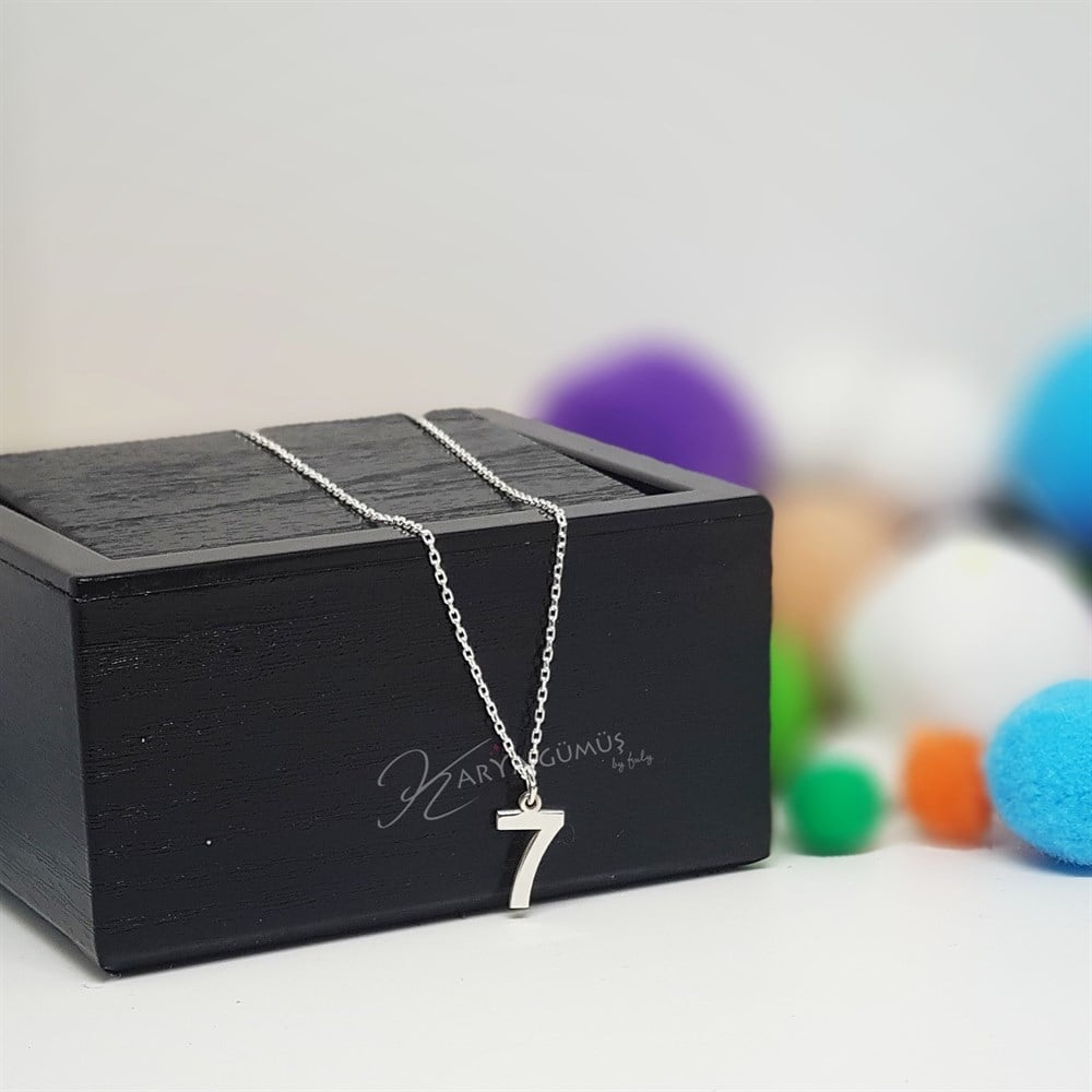 Uğurlu Sayı Gümüş Kolye