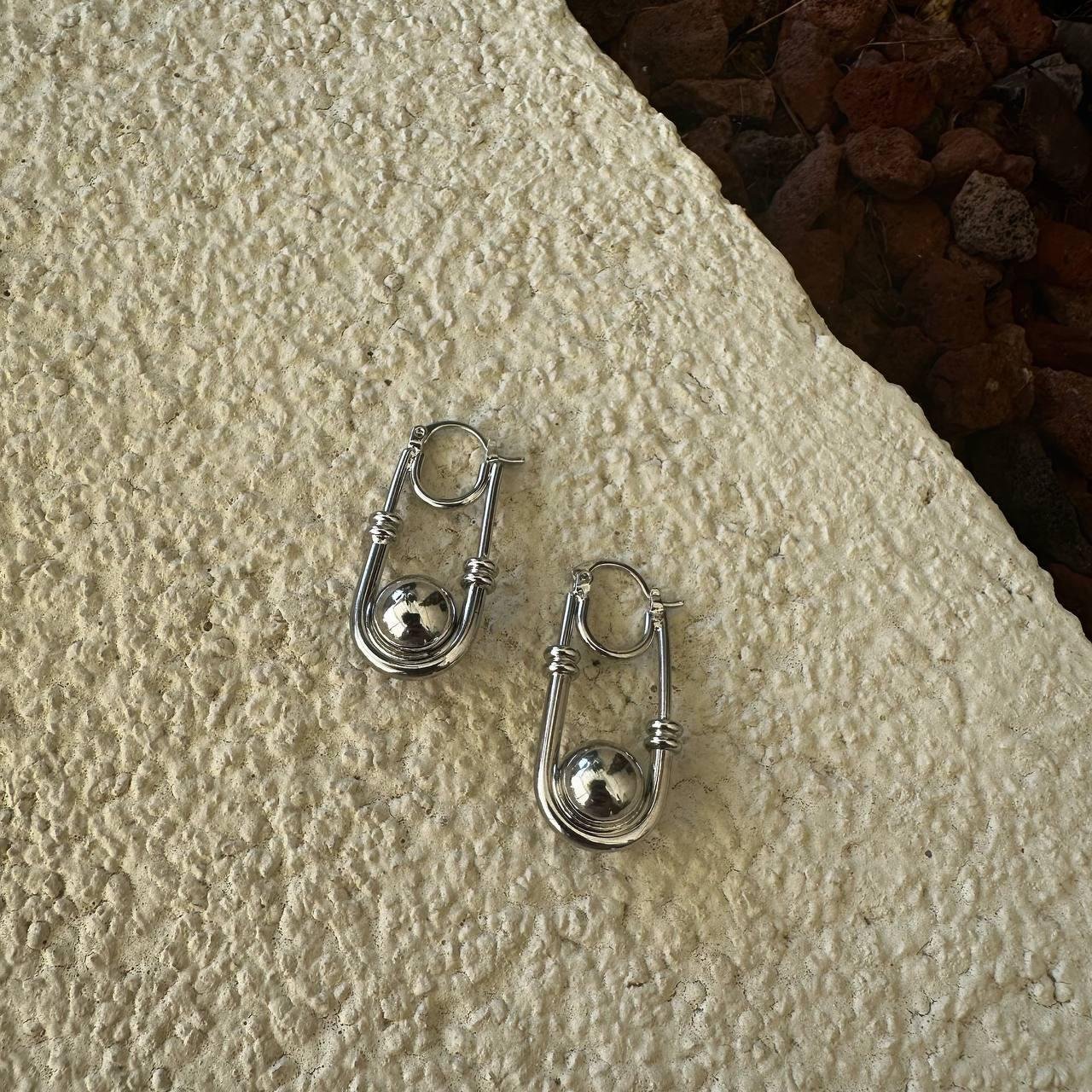 VİP Özel Seri Oval Top Detay Çelik Küpe