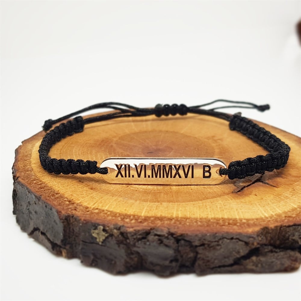 YENİ ÇUBUK ROMA TARİH HARF GÜMÜŞ BİLEKLİK