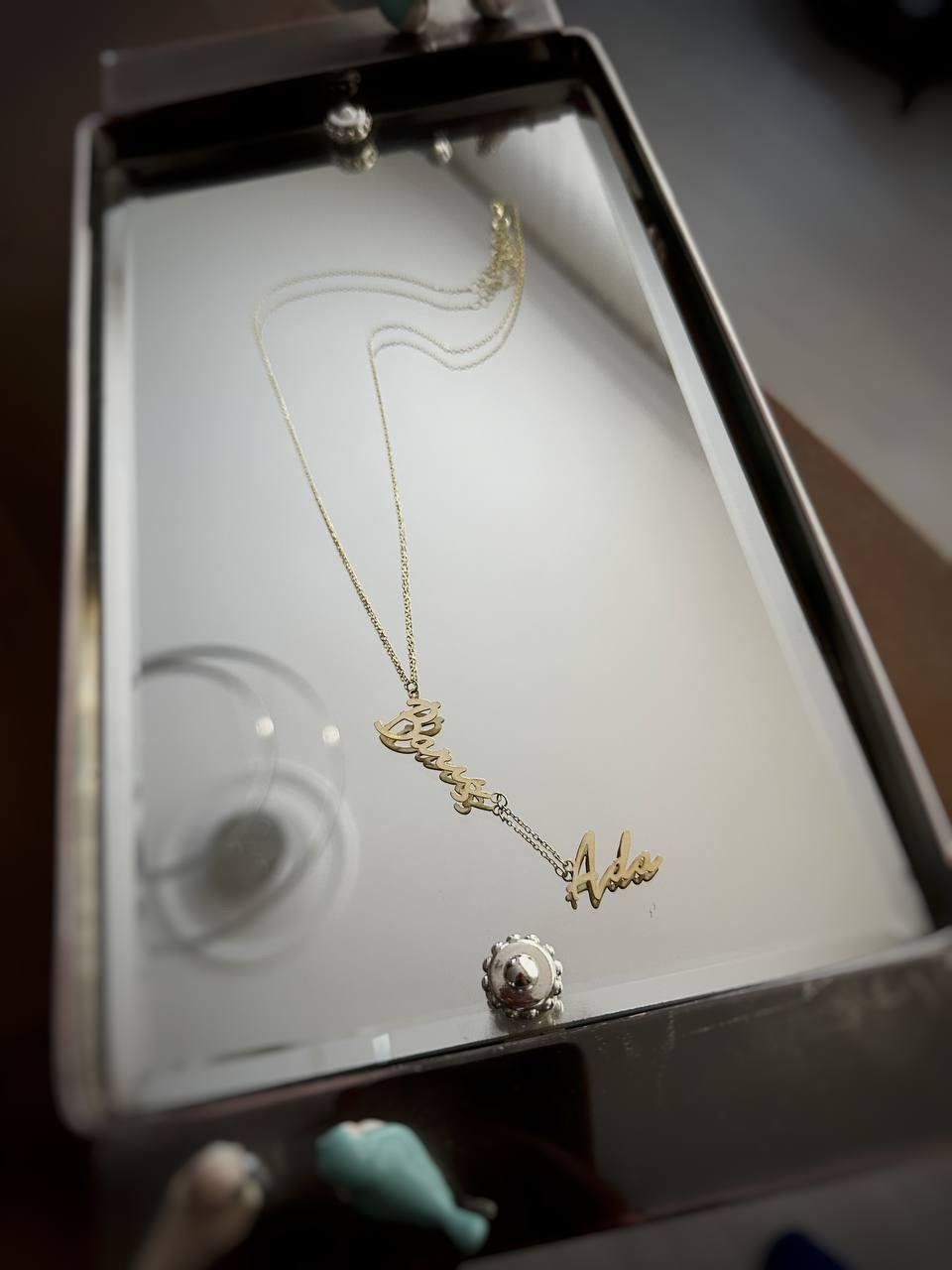 Yeni İmza İki İsim Gümüş Kolye