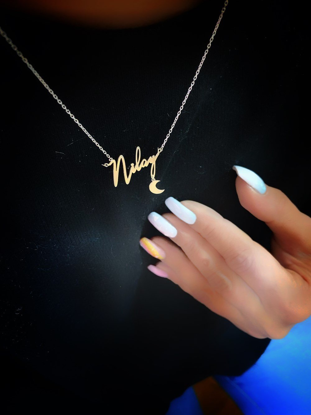 Yeni İmza İsim Figürlü Gümüş Kolye