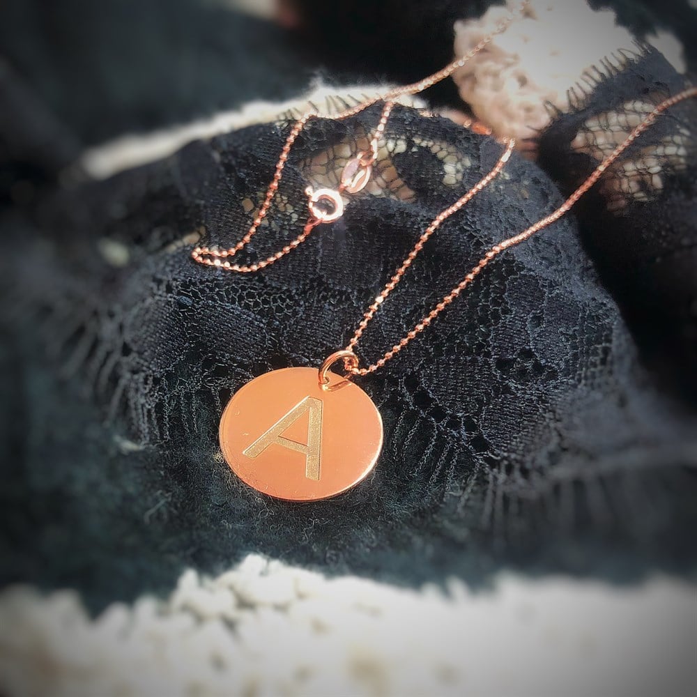 Yeni Plaka Harf Gümüş Kolye