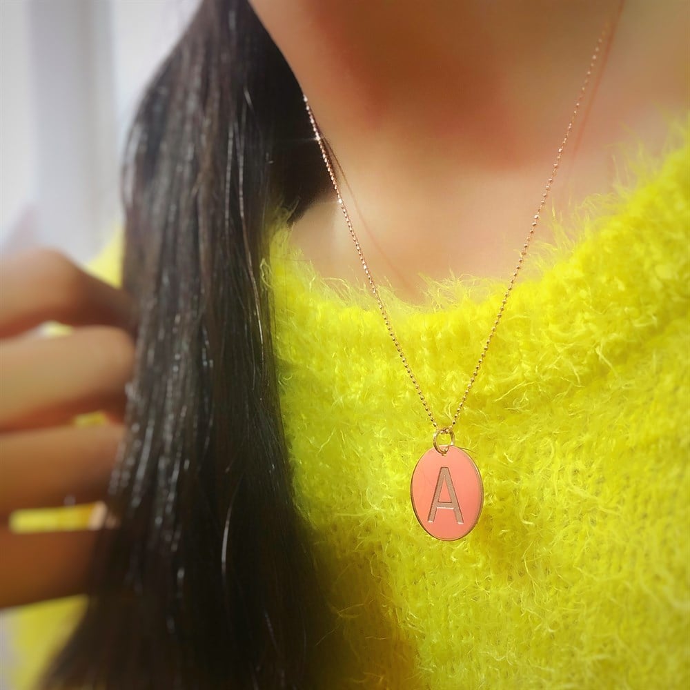 Yeni Plaka Harf Gümüş Kolye