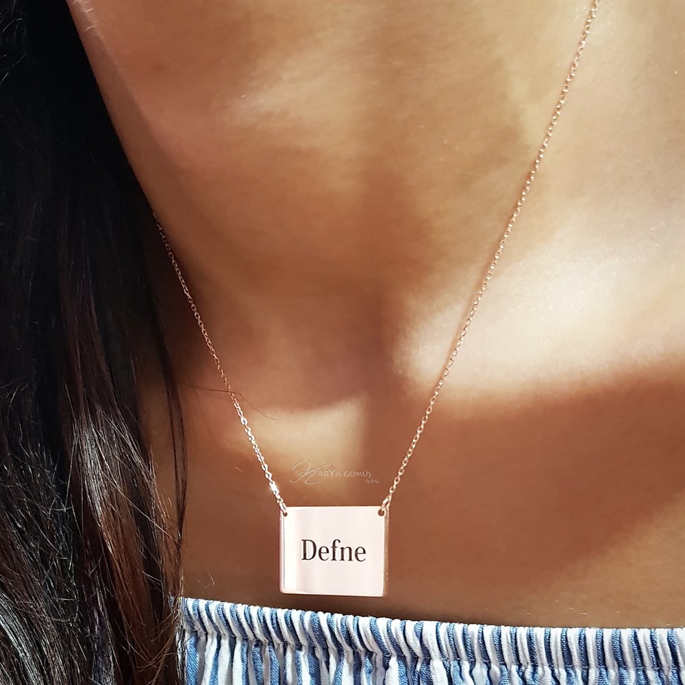 Yeni Plaka İsimli Gümüş Kolye