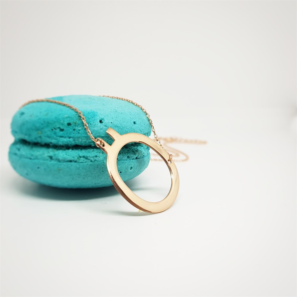 YENİ YAN HARF GÜMÜŞ KOLYE