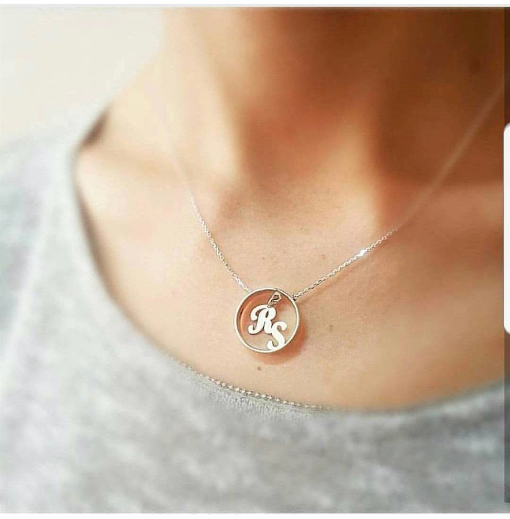 Yüzük Harf Gümüş Kolye