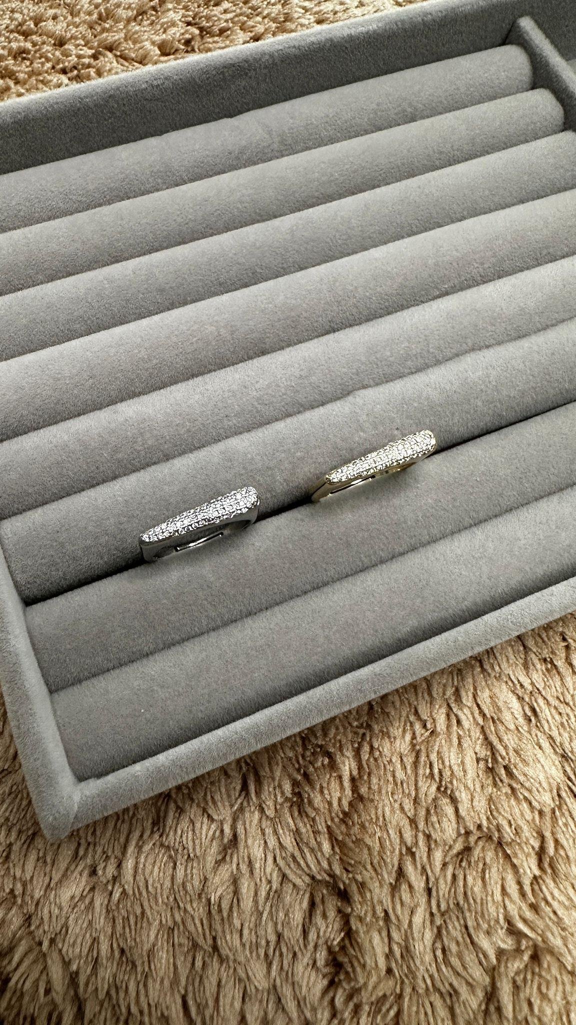 Zirkon Taşlı Dikdörtgen Yüzük