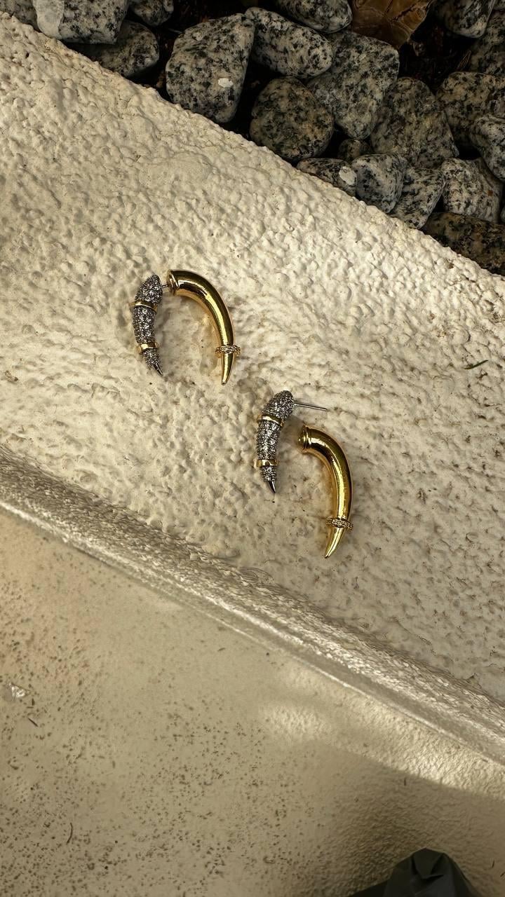 Zirkon Taşlı İki Renkli Fil Dişi Kolye