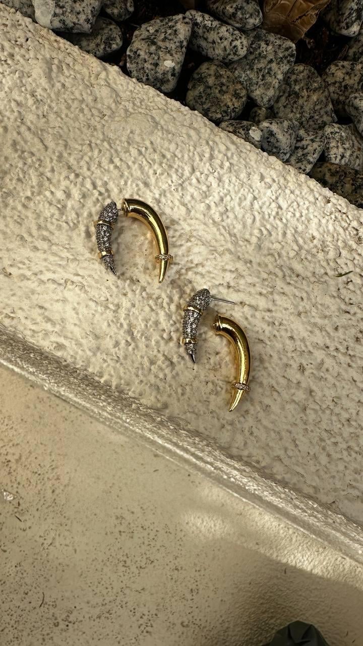 Zirkon Taşlı İki Renkli Fil Dişi Kolye