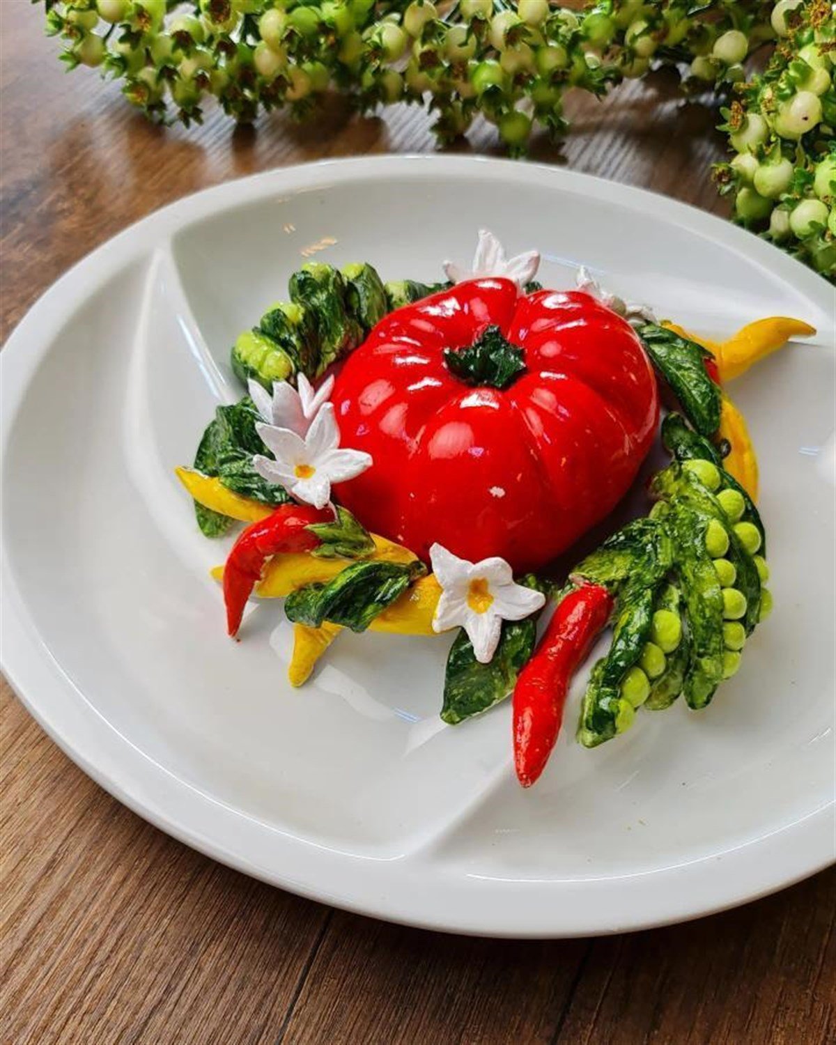 3 bölmeli servis tabağı 30 cm