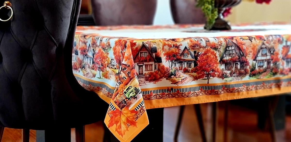 Autumn Village masa örtüsü 240*140cm