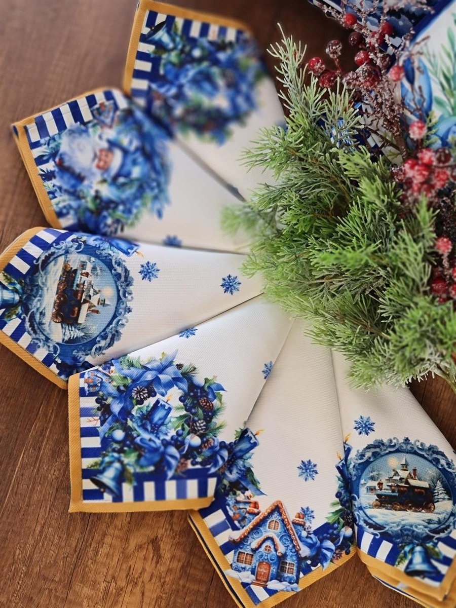 Blueberry  Christmas peçete 6 lı