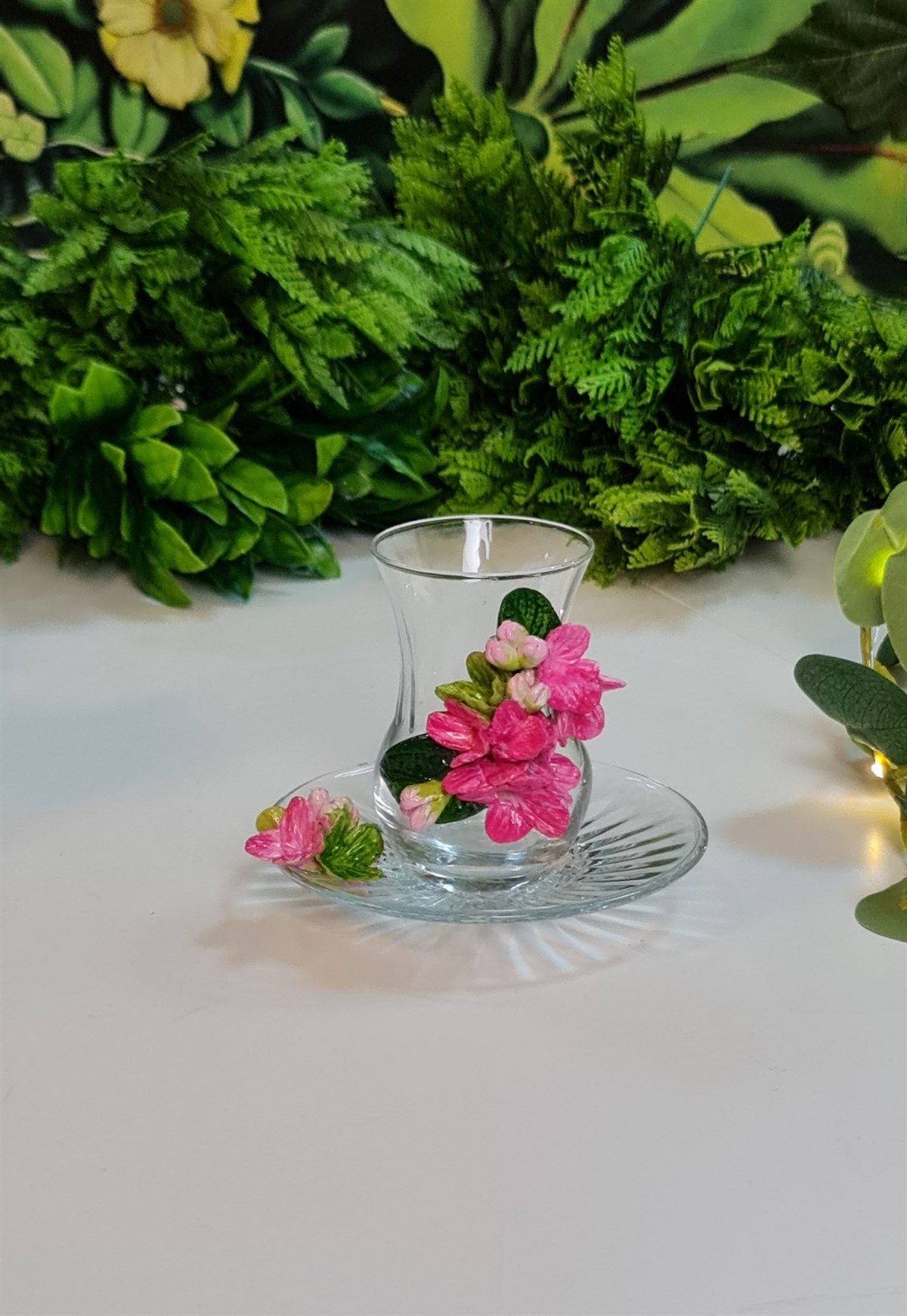 bouquet kahve fincanıçay bardağı&tabağı