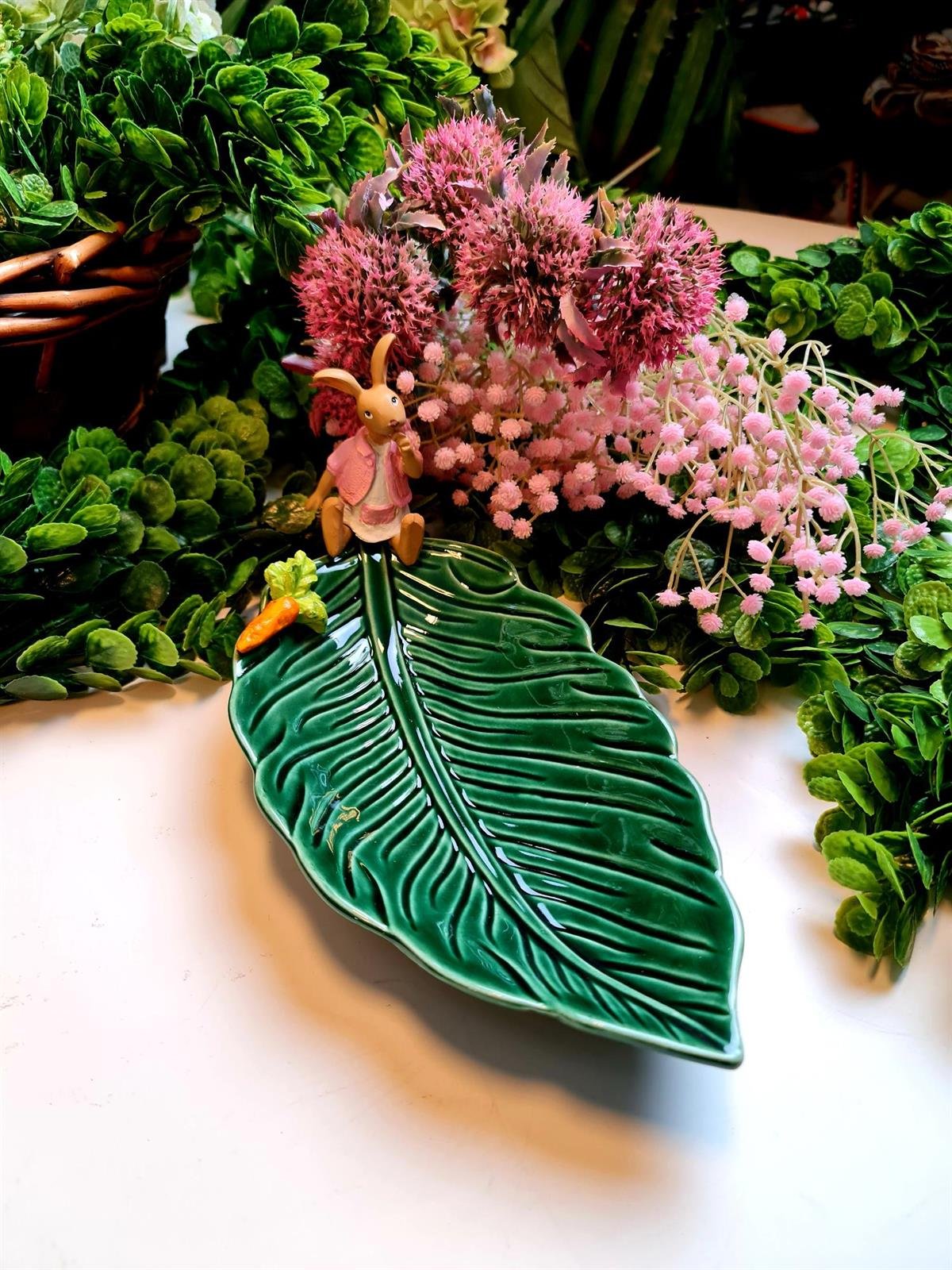 bunny pembe kayık tabak 30 cm