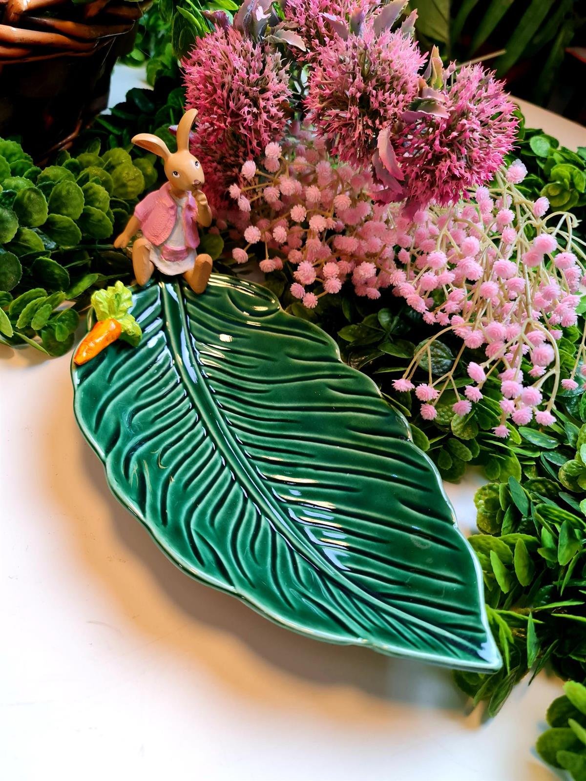 bunny pembe kayık tabak 30 cm