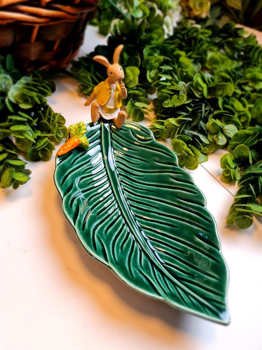 bunny sarı çukur kayık tabak 30 cm