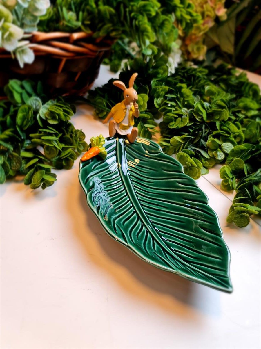 bunny sarı çukur kayık tabak 30 cm