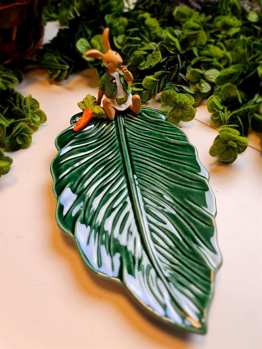 bunny yeşil flat tabak 30 cm