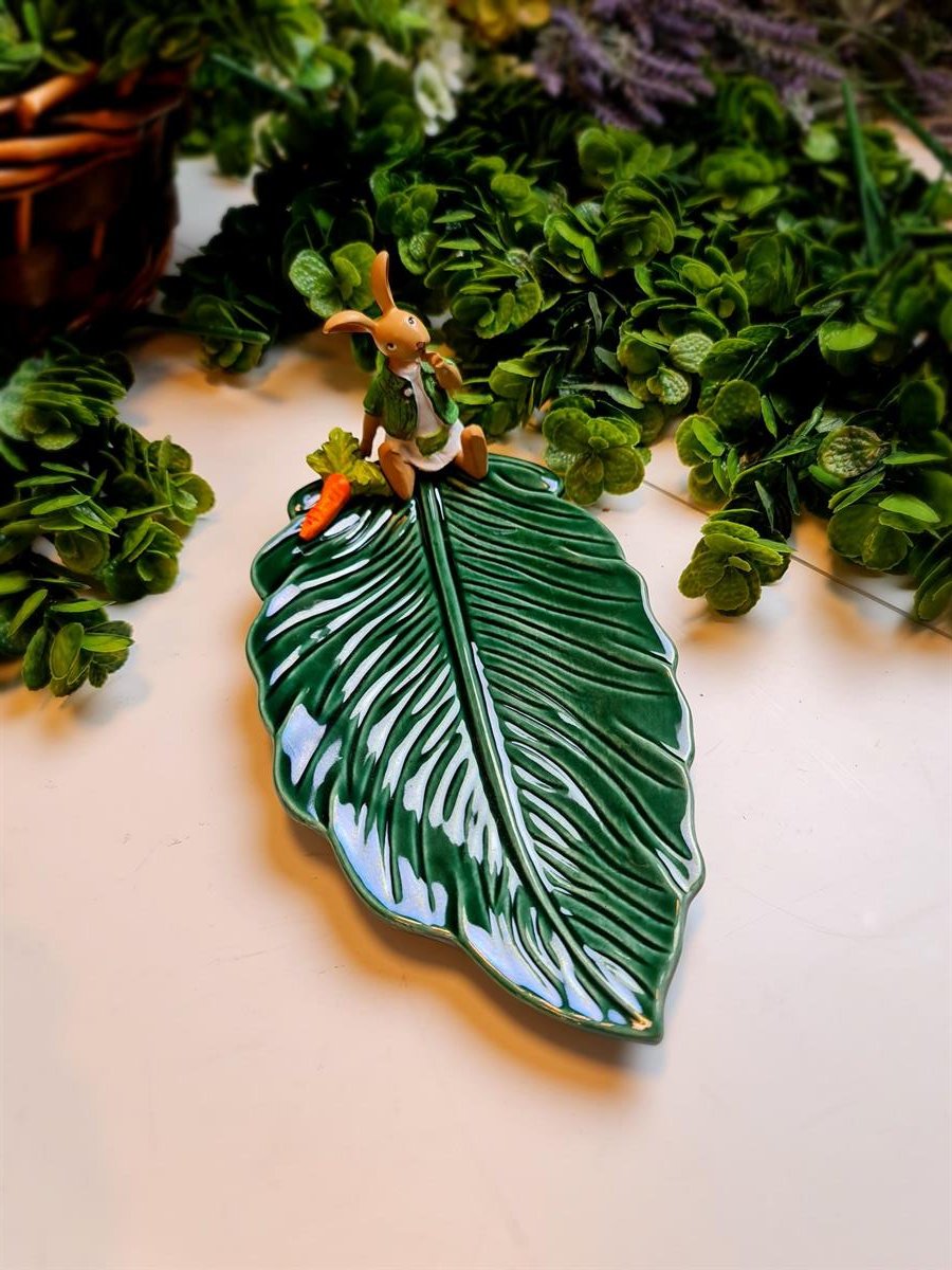 bunny yeşil flat tabak 30 cm